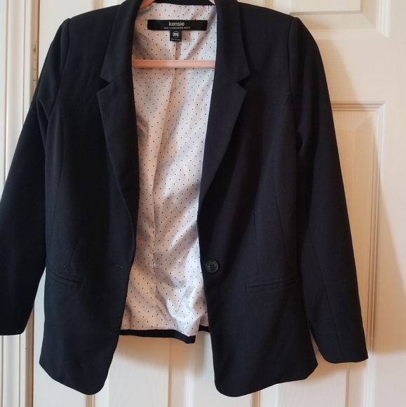 kensie black suit jacket blazer medium